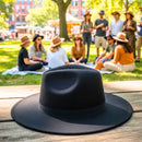 Chapéu Fedora Camurça Feltro Veludo Aba Reta Media Unissex